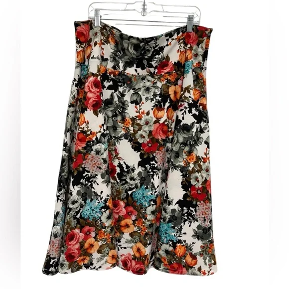 Floral A-Line Skirt - Picture 1 of 2